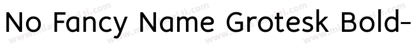 No Fancy Name Grotesk Bold字体转换